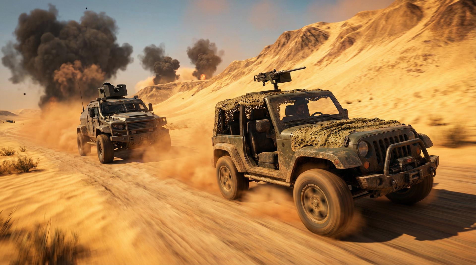 网红绝地求生载具追逐视频